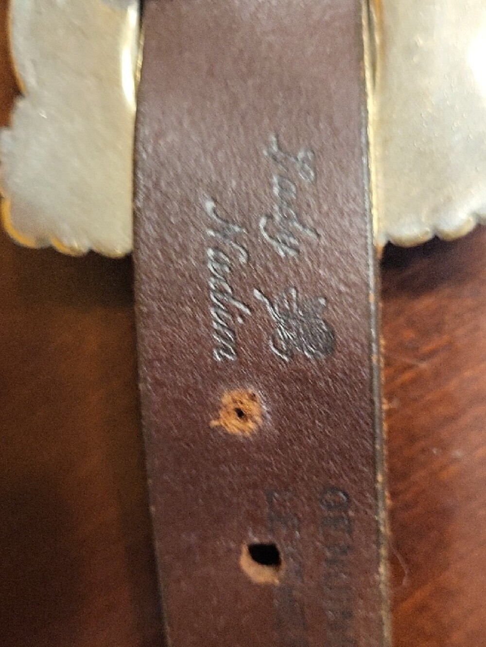 AUTHENTIC Vtg. Lady Nadim Leather Western Concho Belt, Small - Picture 9 of 12